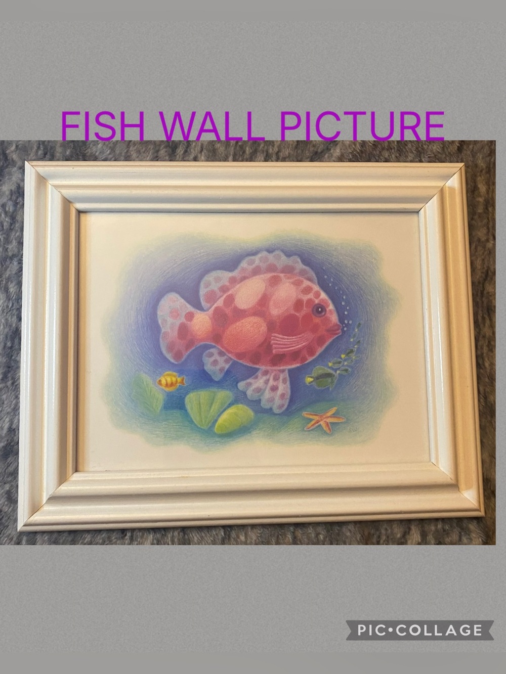 Bed Bath & Beyond Fish Wall Picture - Pink and Blue